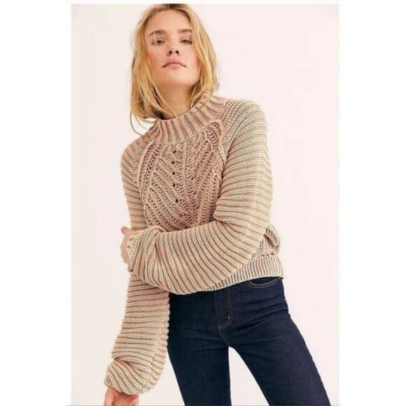 Free People Sweaters - Free People Boho Balloon Sleeve Oversized Sweater